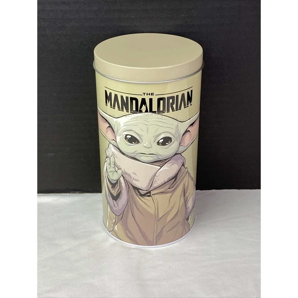 Star Wars Mandalorian Mens Sleep Pants with Collectible Grogu Tin Size M